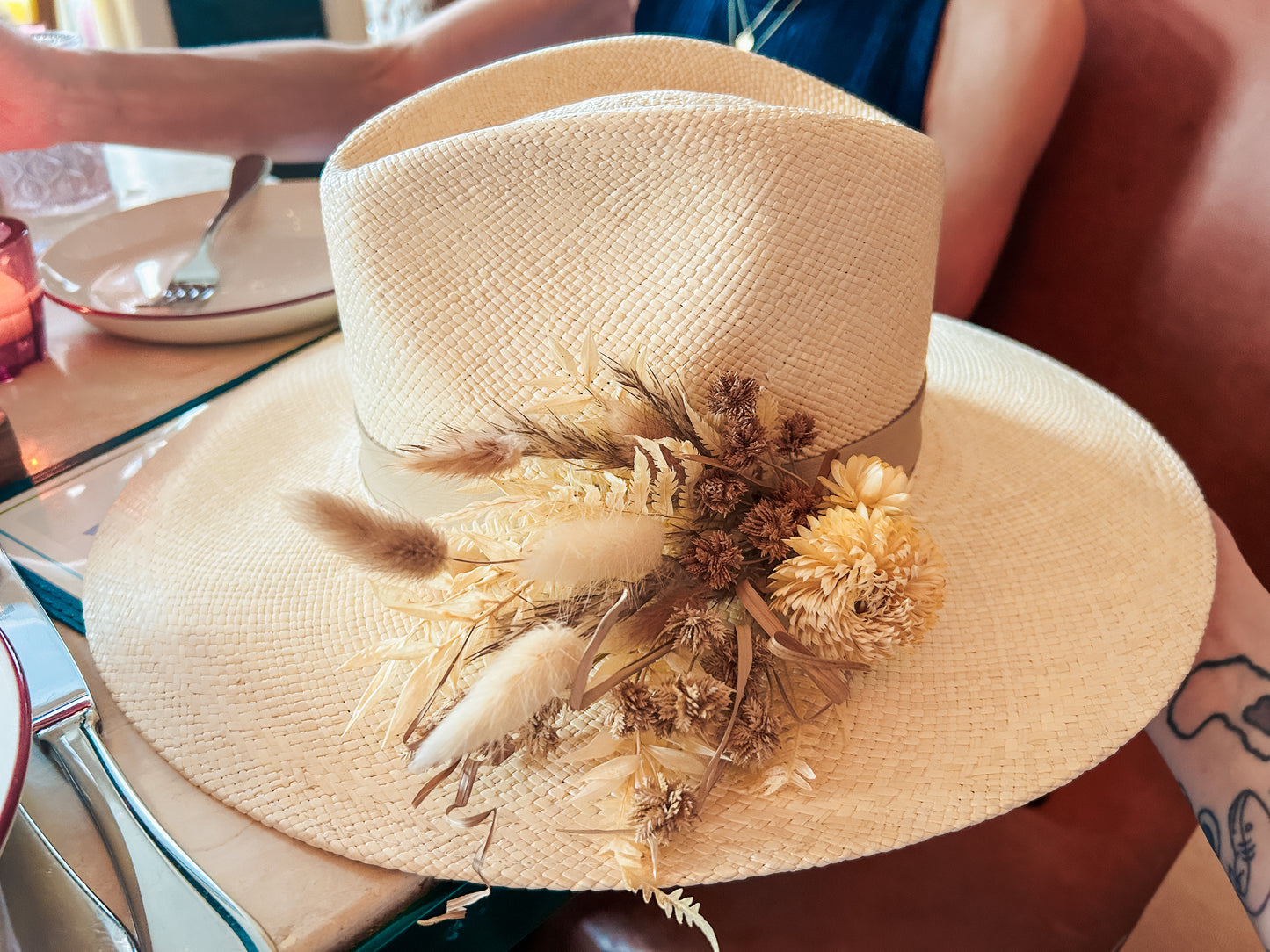 Floral Hat Piece